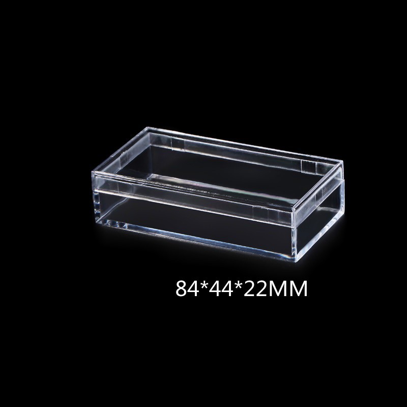 Cajas rectangulares transparentes en varios estilos, cajas de clasificación de acrílico transparente para bloques de construcción.