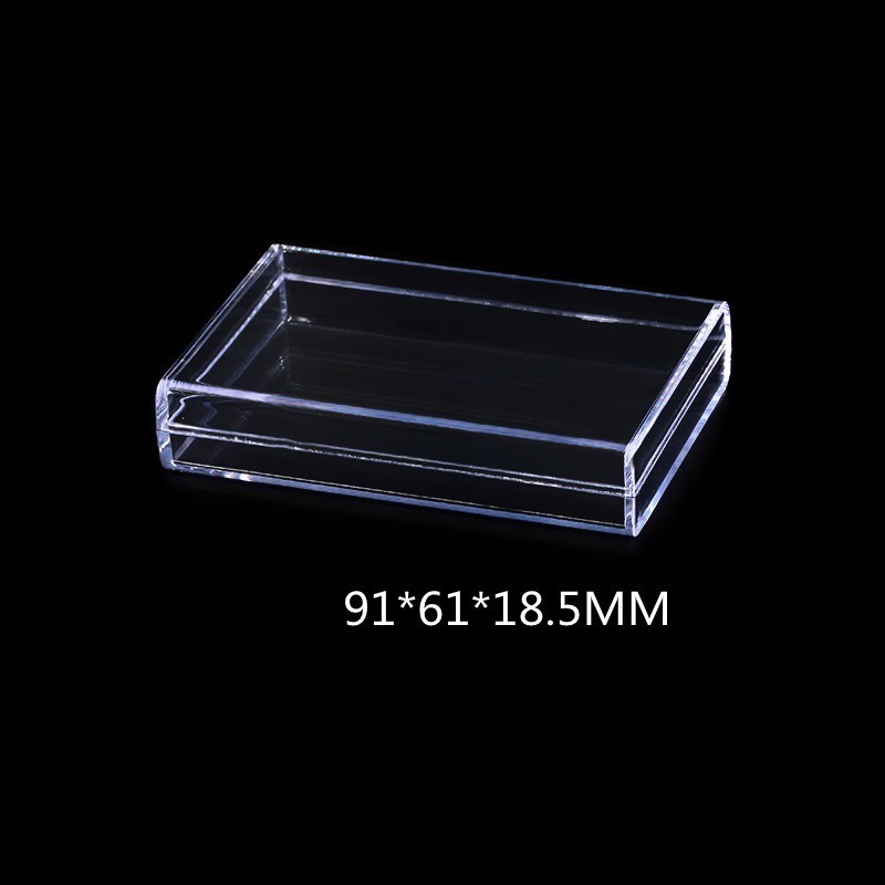 Cajas rectangulares transparentes en varios estilos, cajas de clasificación de acrílico transparente para bloques de construcción.