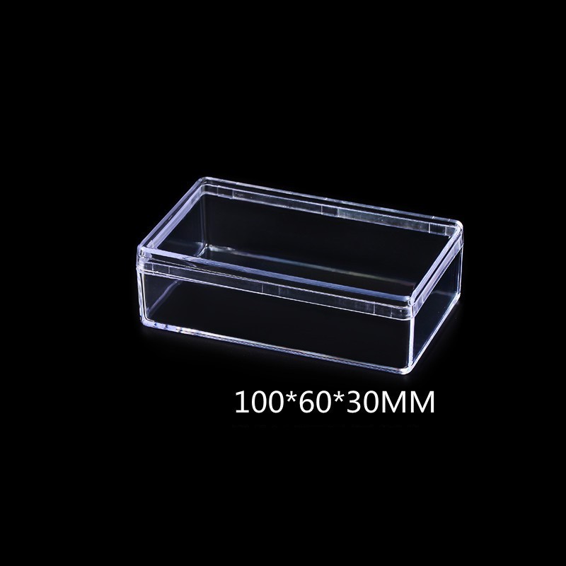 Cajas rectangulares transparentes en varios estilos, cajas de clasificación de acrílico transparente para bloques de construcción.