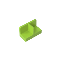 Panel 1 x 2 x 1 con esquinas redondeadas y divisor central-MyGobricksEs