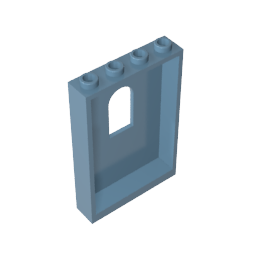 Panel 1 x 4 x 5 con ventana arqueada-MyGobricksEs