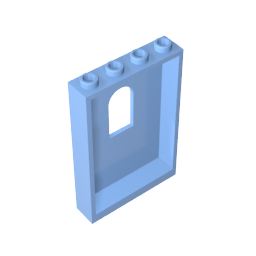 Panel 1 x 4 x 5 con ventana arqueada-MyGobricksEs