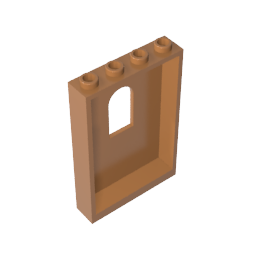 Panel 1 x 4 x 5 con ventana arqueada-MyGobricksEs
