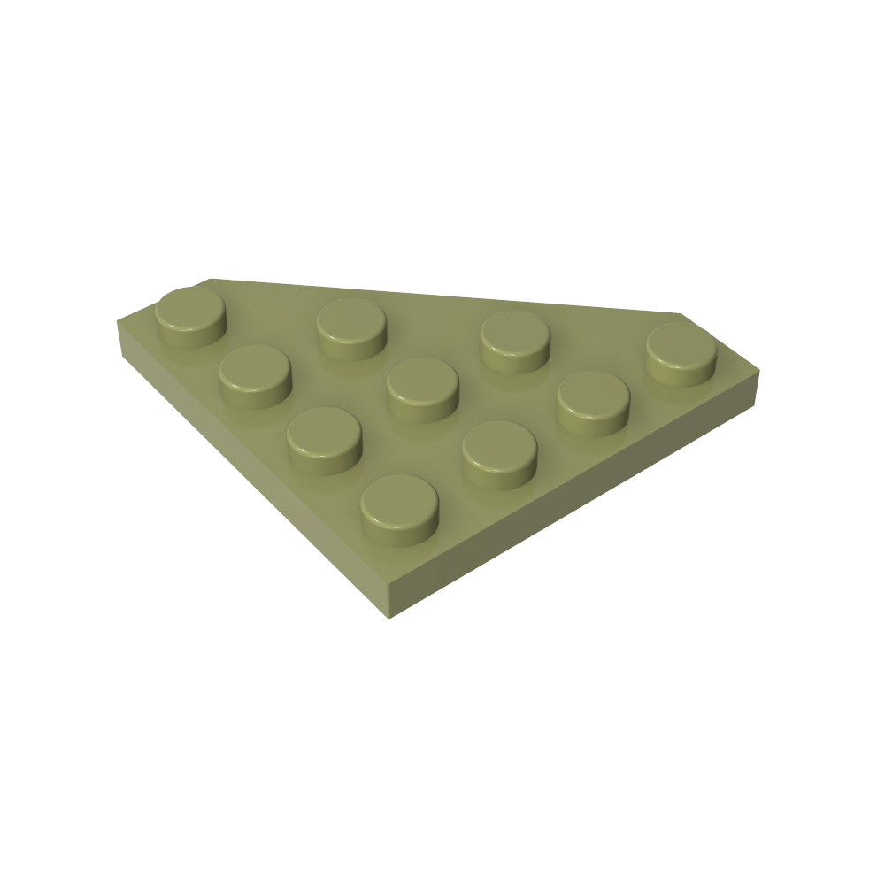 Placa de cuña de 4 x 4 con esquina cortada-MyGobricksEs