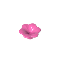 Planta, Kit de accesorios para exterior, Flor con 6 pétalos redondeados y alfiler-MyGobricksEs