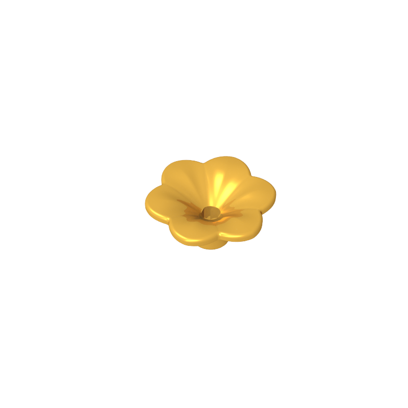 Planta, Kit de accesorios para exterior, Flor con 6 pétalos redondeados y alfiler-MyGobricksEs