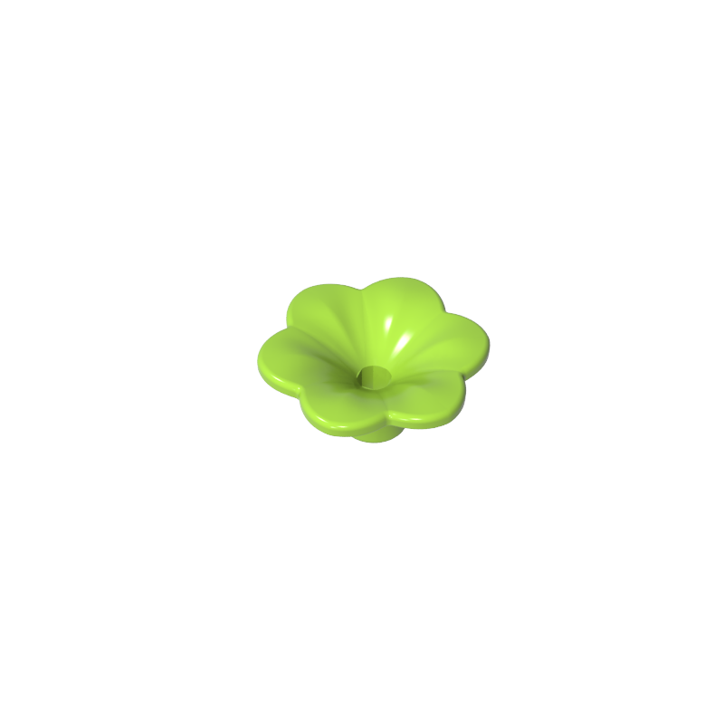 Planta, Kit de accesorios para exterior, Flor con 6 pétalos redondeados y alfiler-MyGobricksEs