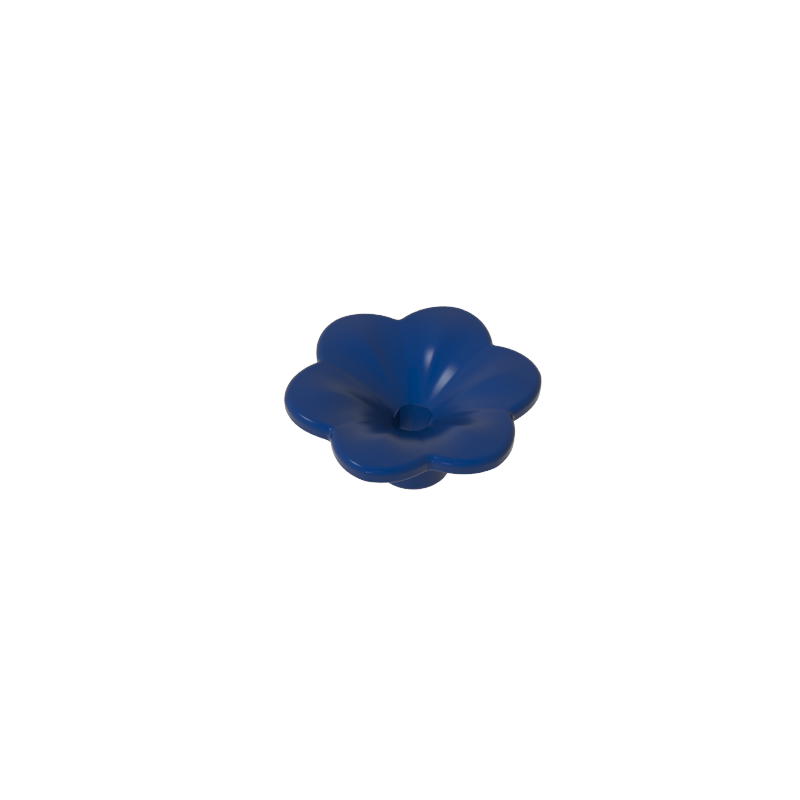 Planta, Kit de accesorios para exterior, Flor con 6 pétalos redondeados y alfiler-MyGobricksEs