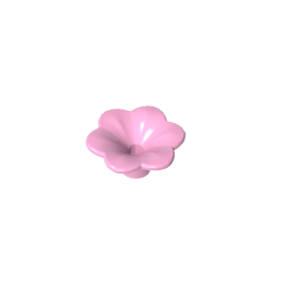 Planta, Kit de accesorios para exterior, Flor con 6 pétalos redondeados y alfiler-MyGobricksEs