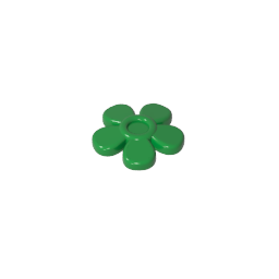 Accesorio para la cabeza Flor con 5 pétalos lisos y alfiler-MyGobricksEs