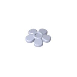 Accesorio para la cabeza Flor con 5 pétalos lisos y alfiler-MyGobricksEs
