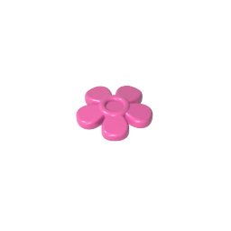 Accesorio para la cabeza Flor con 5 pétalos lisos y alfiler-MyGobricksEs