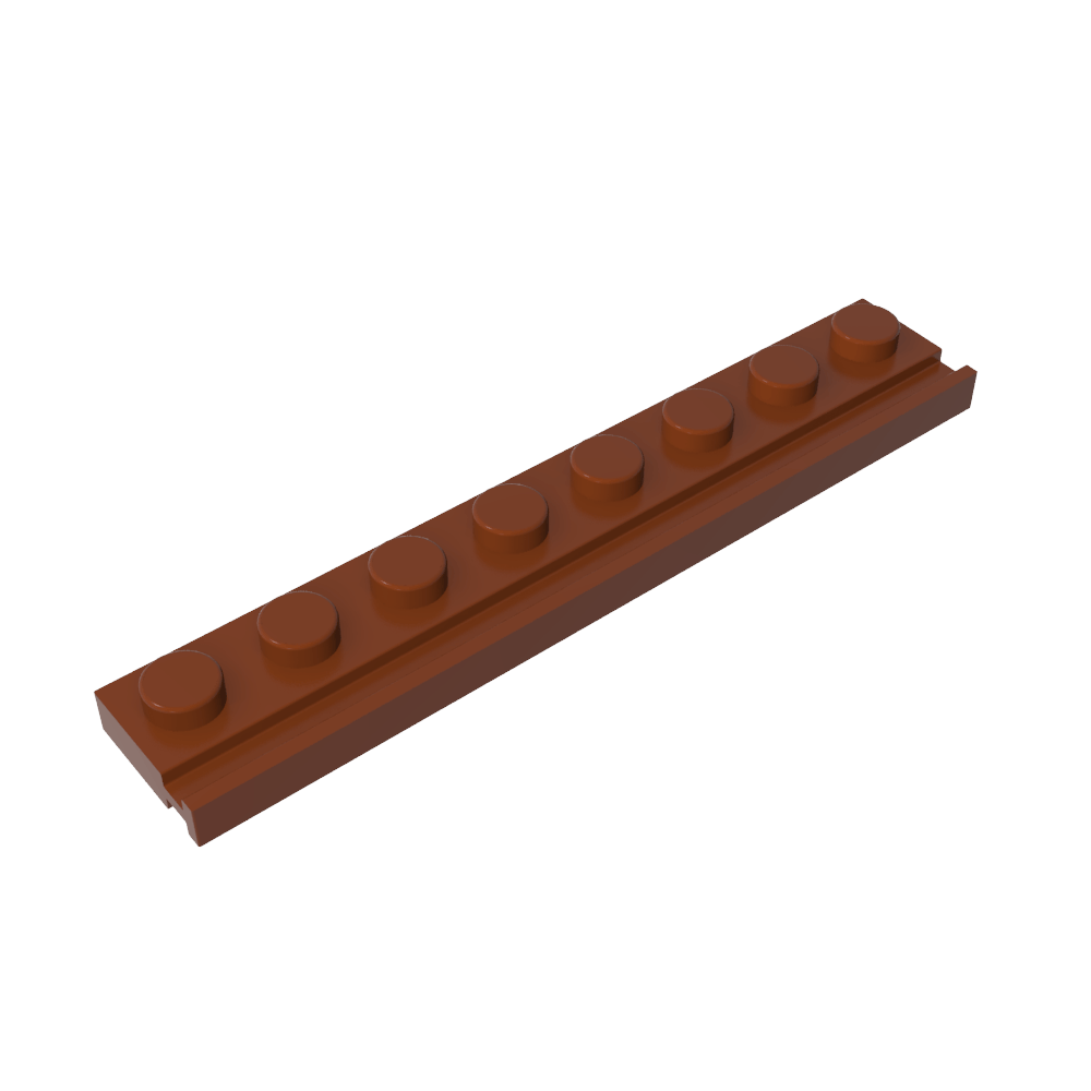 Placa especial 1 x 8 con riel para puerta-MyGobricksEs