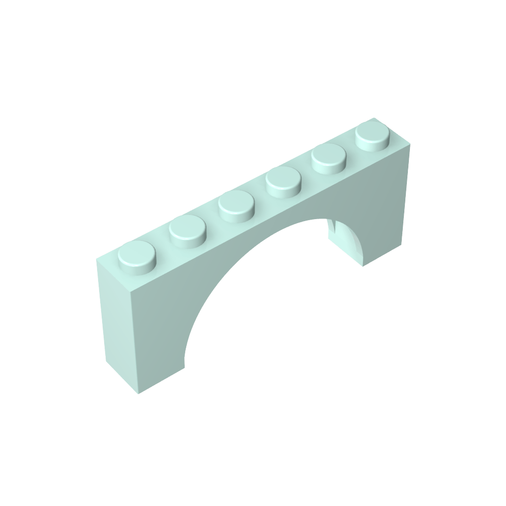 Arco de ladrillo 1 x 6 x 2 - Parte superior delgada sin parte inferior reforzada [Nueva versión]-MyGobricksEs