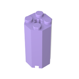 Ladrillo Especial Octogonal 2 x 2 x 3 1/3-MyGobricksEs