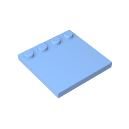 Placas especiales 4x4 con tacos en un borde [lisas]-MyGobricksEs