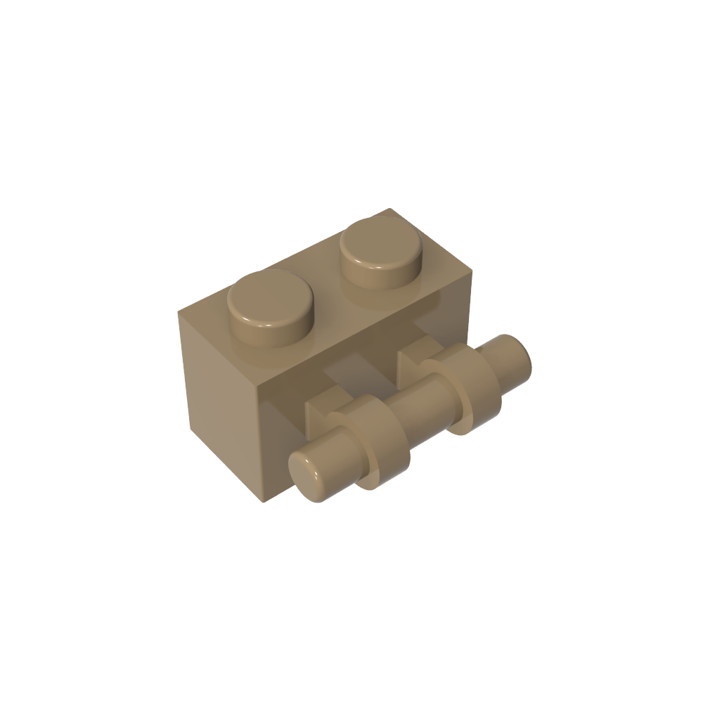 Ladrillo Especial 1 x 2 con Mango-MyGobricksEs