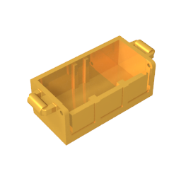 Fondo de cofre del tesoro con ranuras traseras-MyGobricksEs