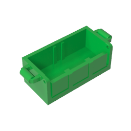 Fondo de cofre del tesoro con ranuras traseras-MyGobricksEs