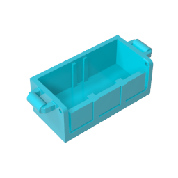 Fondo de cofre del tesoro con ranuras traseras-MyGobricksEs
