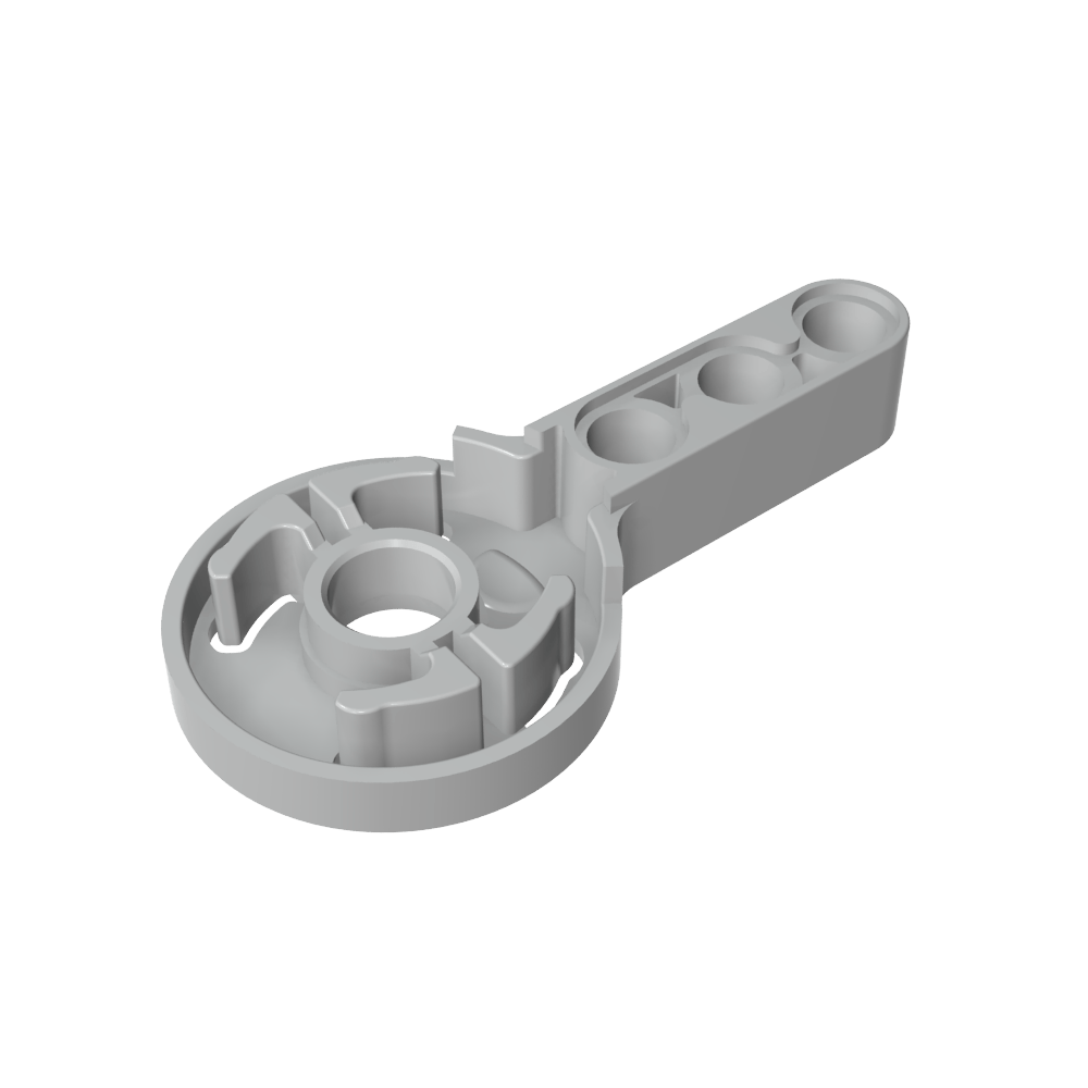 Disco de articulación de rotación Technic con orificio para pasador y viga 3L de espesor-MyGobricksEs