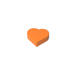 Azulejo 1 x 1 Corazón-MyGobricksEs