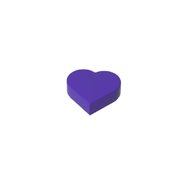 Azulejo 1 x 1 Corazón-MyGobricksEs