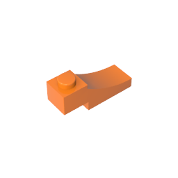 Ladrillo curvo 3 x 1 con recorte invertido de 2/3-MyGobricksEs