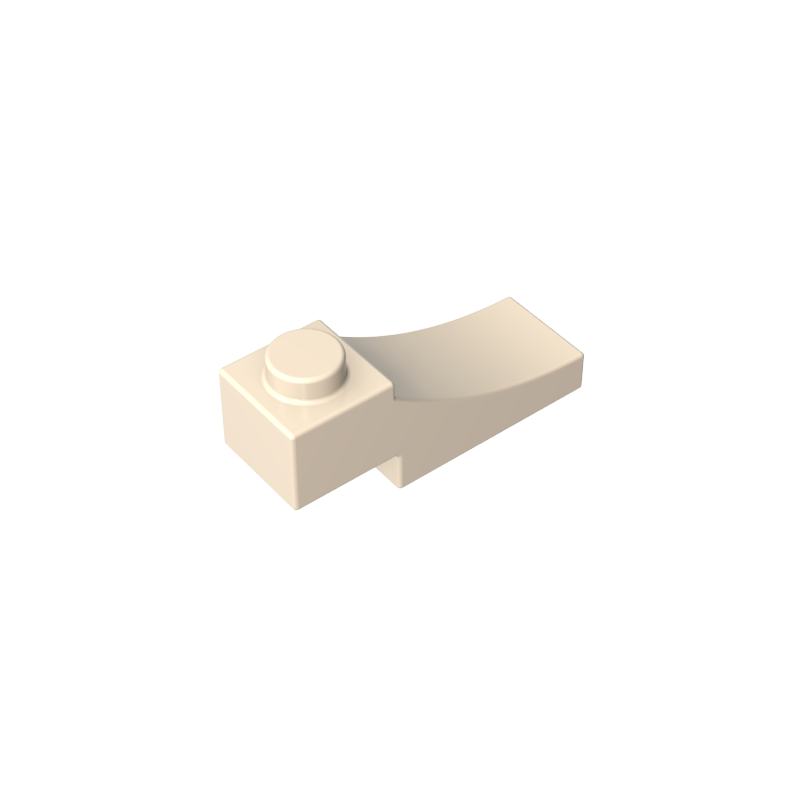 Ladrillo curvo 3 x 1 con recorte invertido de 2/3-MyGobricksEs