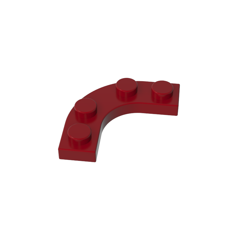 Placa curva de esquinas redondeadas de 3x3