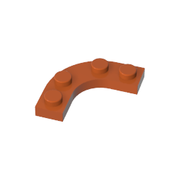 3x3 curved rounded corner plate