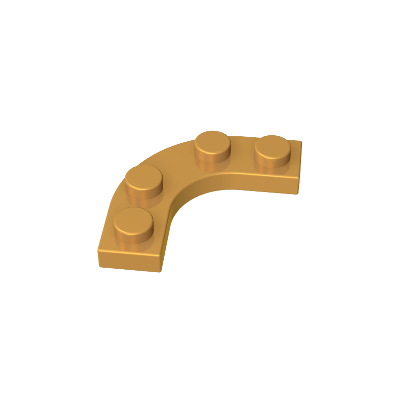 3x3 curved rounded corner plate