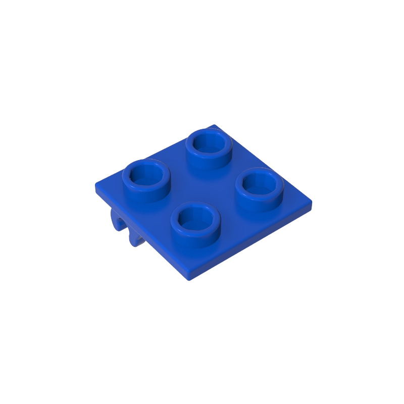 Porta Ruedas 2 x 2 Fino con Clips, Plano Simple-MyGobricksEs