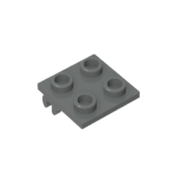 Porta Ruedas 2 x 2 Fino con Clips, Plano Simple-MyGobricksEs