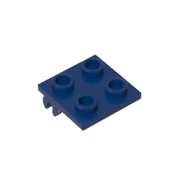 Porta Ruedas 2 x 2 Fino con Clips, Plano Simple-MyGobricksEs