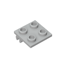 Porta Ruedas 2 x 2 Fino con Clips, Plano Simple-MyGobricksEs
