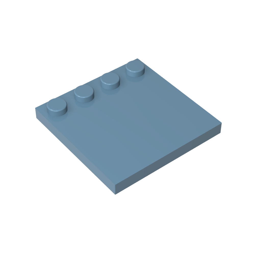 Placas especiales 4x4 con tacos en un borde [lisas]-MyGobricksEs