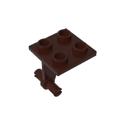 Portaruedas 2 x 2 fino con pasadores de clip divididos-MyGobricksEs