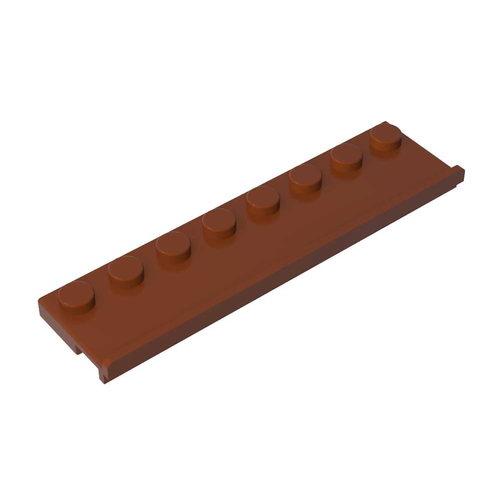 Placa especial 2 x 8 con riel para puerta-MyGobricksEs