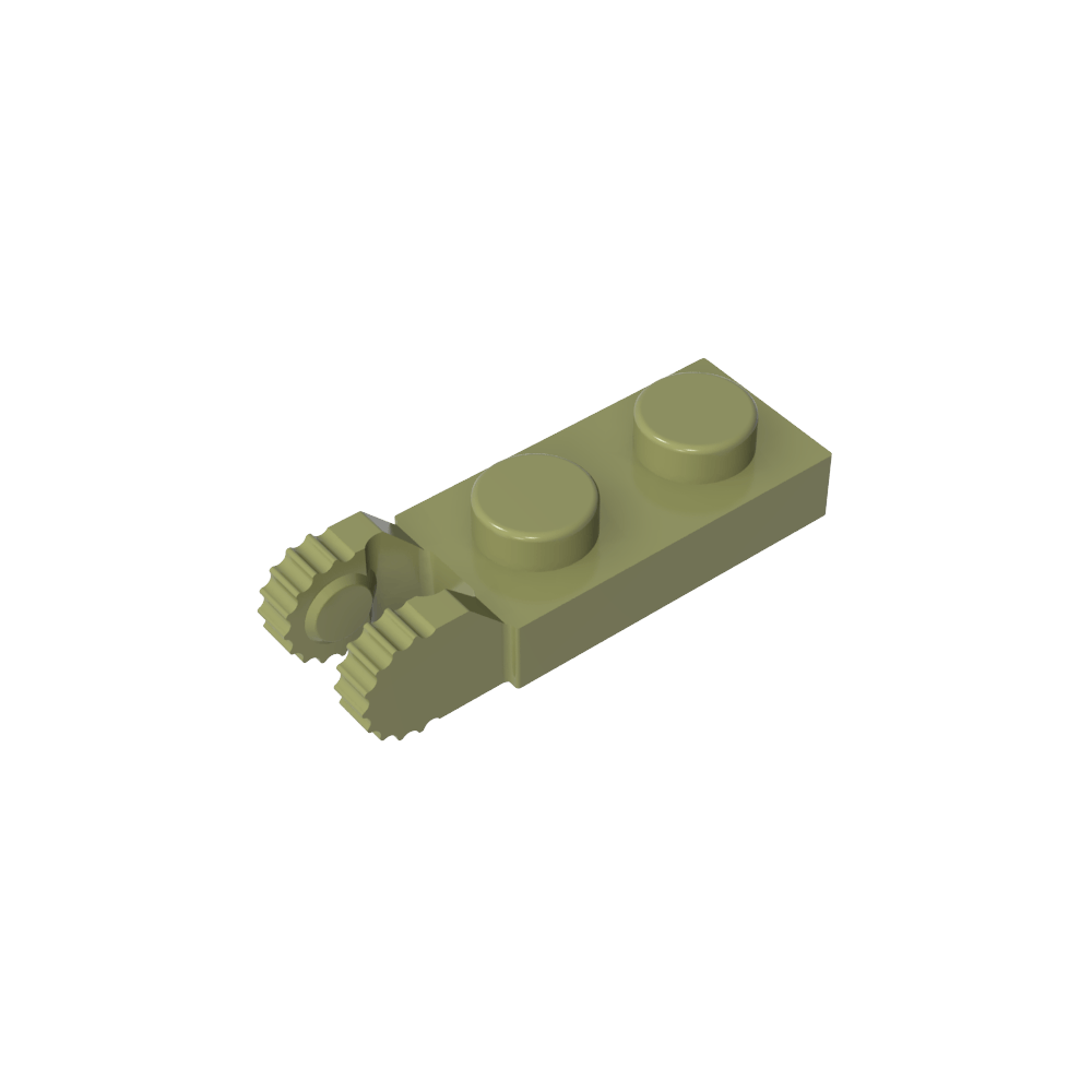 Placa de bisagra 1 x 2 con bloqueo con 2 dedos en el extremo, con ranura-MyGobricksEs