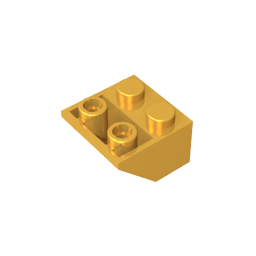 Pendiente invertida de 45° 2 x 2 [Pasador inferior ovoide, orificios para pernos del tamaño de una barra]-MyGobricksEs
