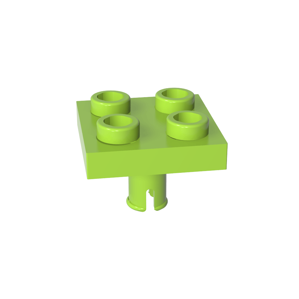 Placa Especial 2x2 con Pasador en la Parte Inferior-MyGobricksEs
