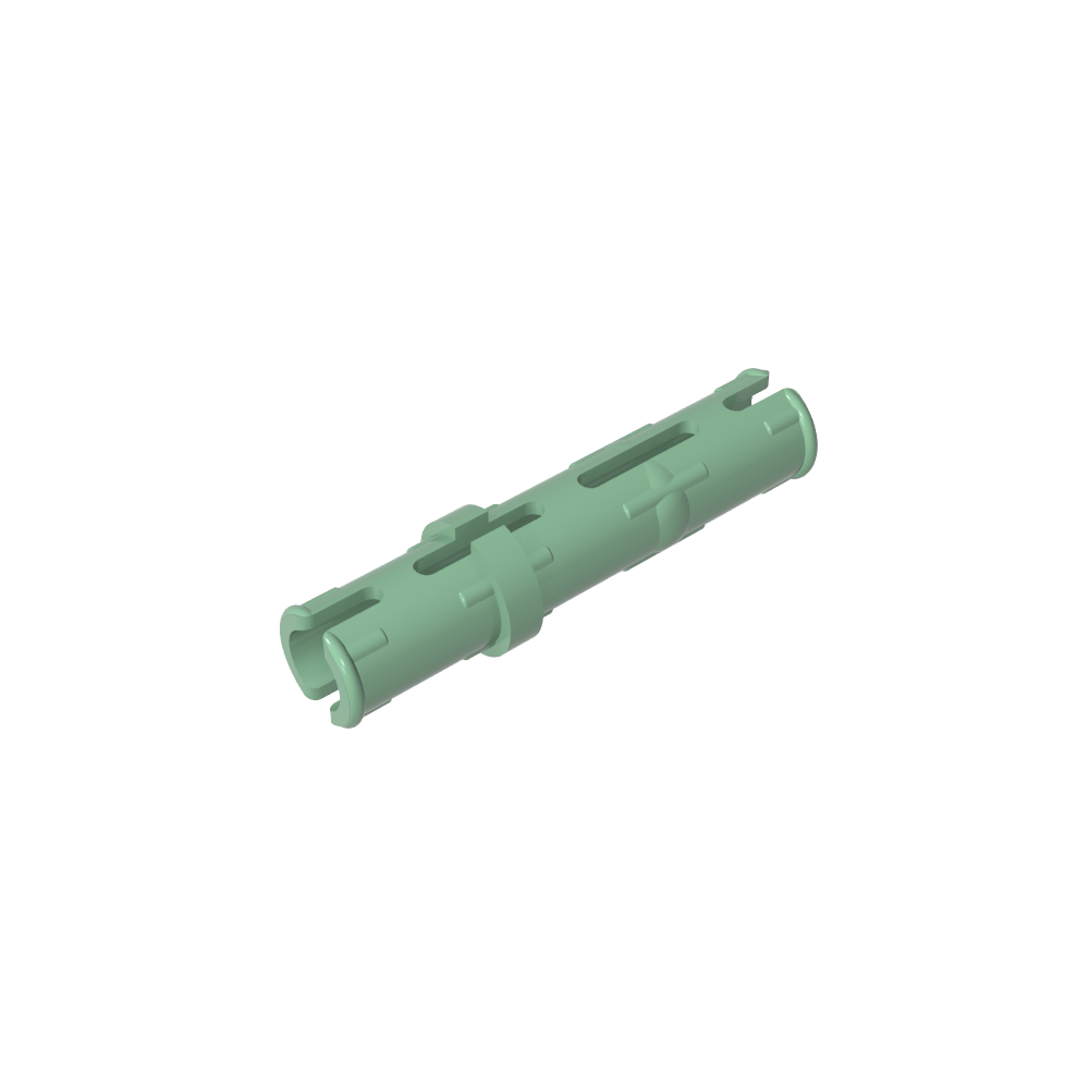Pasador técnico largo con crestas de fricción longitudinales y 2 ranuras centrales-MyGobricksEs