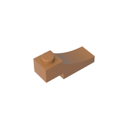 Ladrillo curvo 3 x 1 con recorte invertido de 2/3-MyGobricksEs