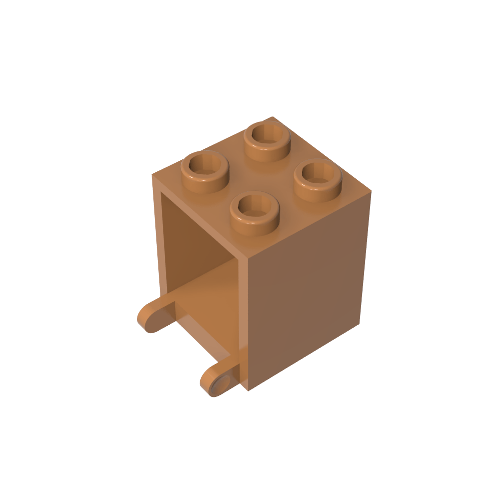 Caja 2 x 2 x 2 [Pernos Huecos]-MyGobricksEs