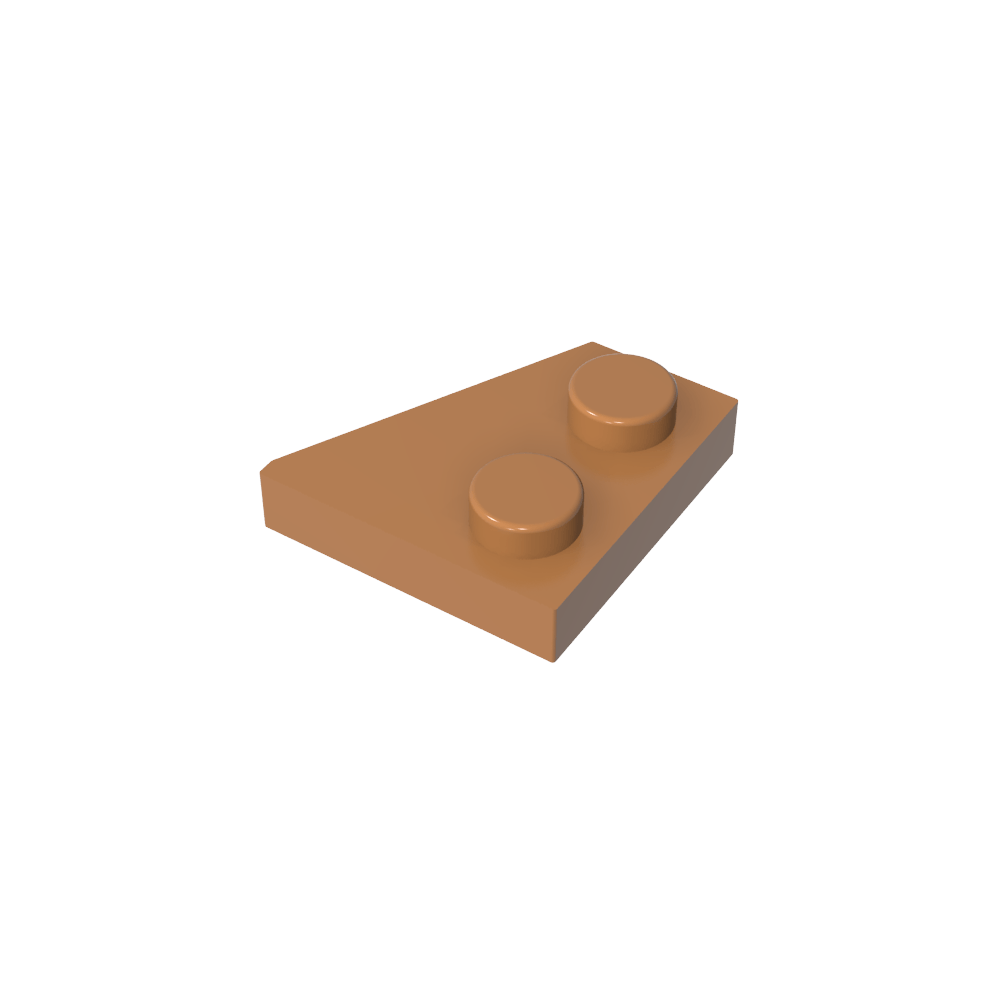 Placa de cuña 2 x 2 izquierda-MyGobricksEs