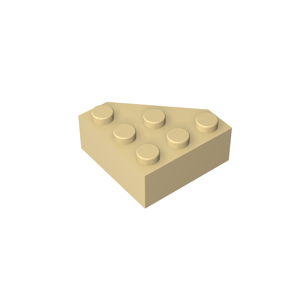 Cuña 3 x 3 Esquina cortada-MyGobricksEs