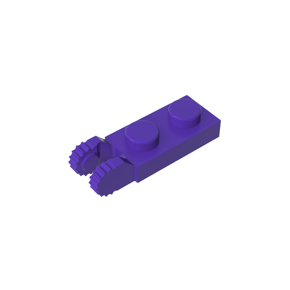 Placa de bisagra 1 x 2 con bloqueo con 2 dedos en el extremo, con ranura-MyGobricksEs