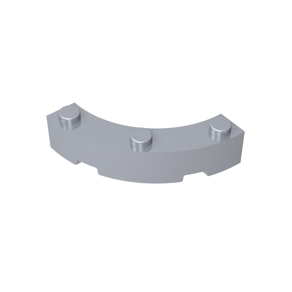 Ladrillo de esquina redonda de 4 x 4 Macaroni de ancho con 3 montantes-MyGobricksEs