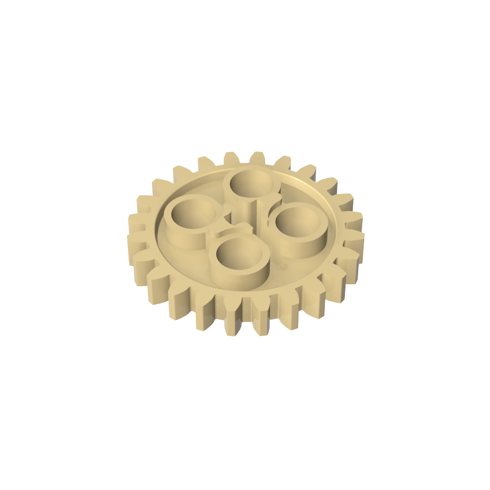 Engranaje Technic de 24 dientes [estilo antiguo - Tres orificios para ejes]-MyGobricksEs